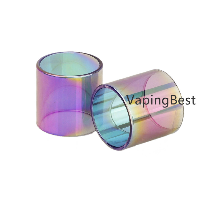 2PCS Rainbow Replacement Pyrex Clear Glass Tube For Vandy Vape Berserker MTL RTA 4.5ml